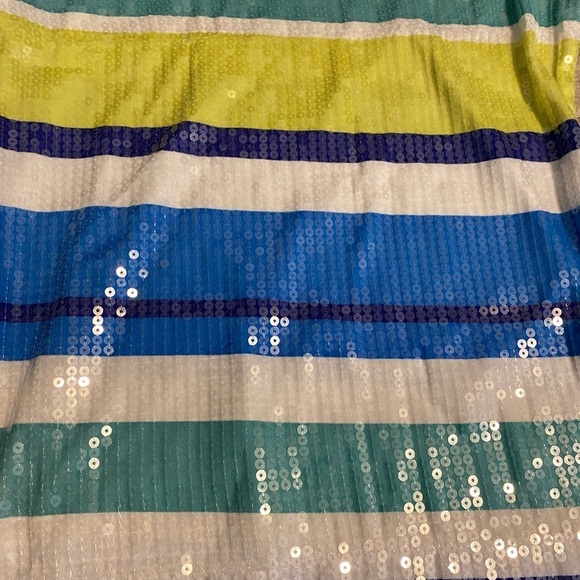 Set Lot 2 New NWT Vintage Joe Boxer Women Blue Striped Sequin Tank Top Shirt M - Picture 6 of 6